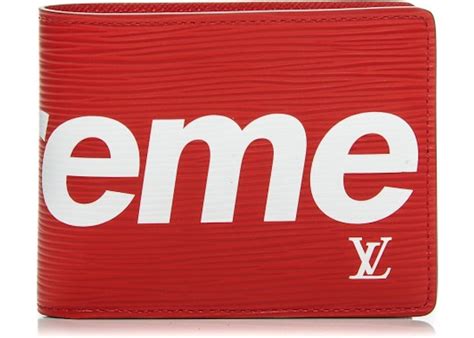 supreme lv wallet red|supreme louis vuitton wallet stockx.